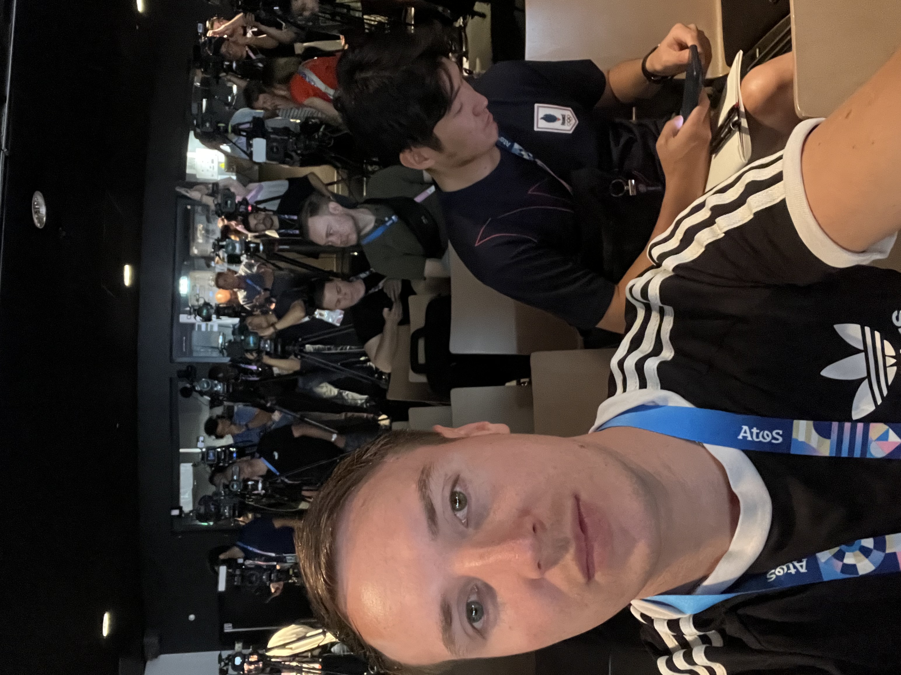 Working in the Olympic press area