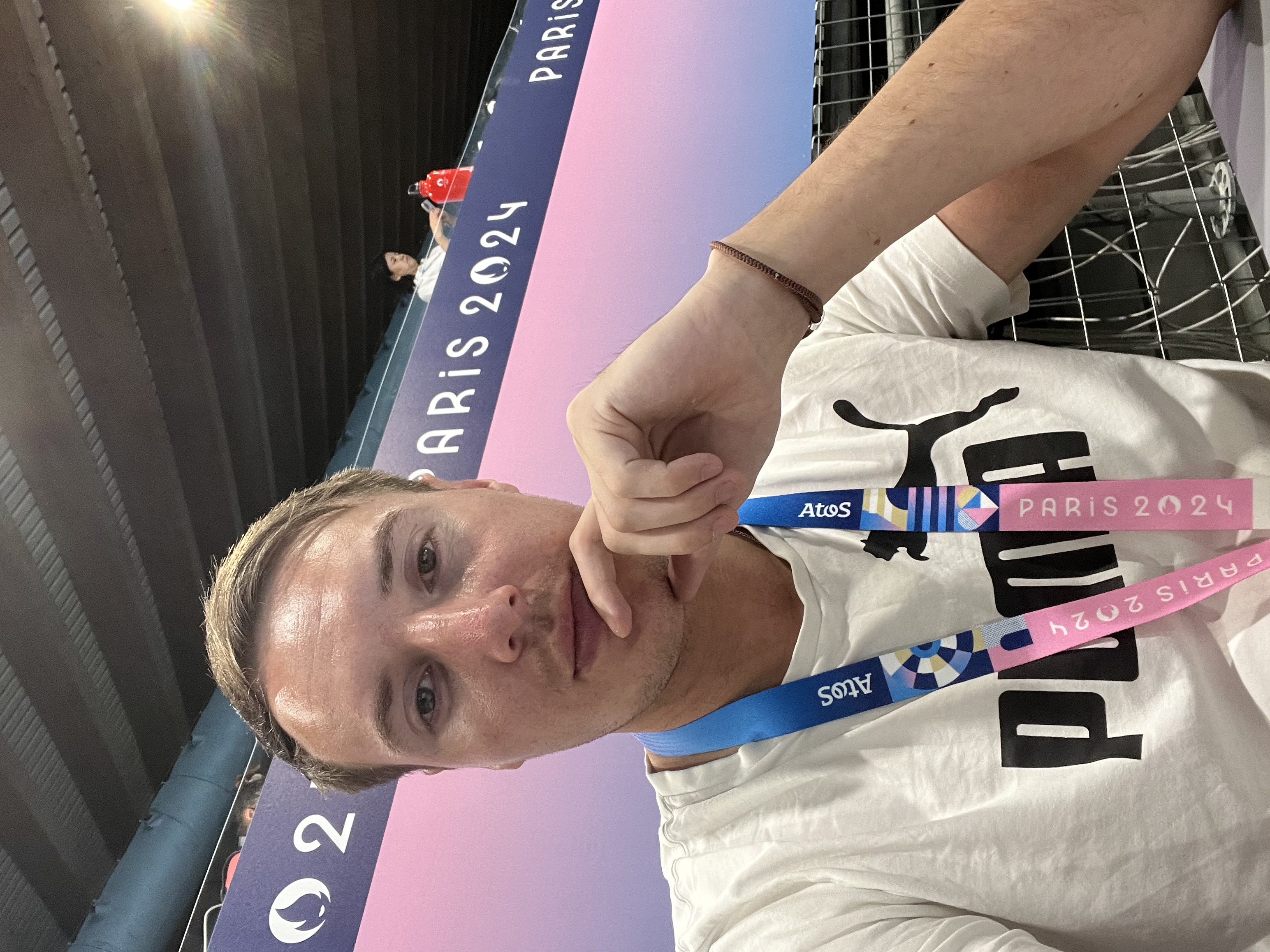 Chris Cave selfie at the Paris Olympics