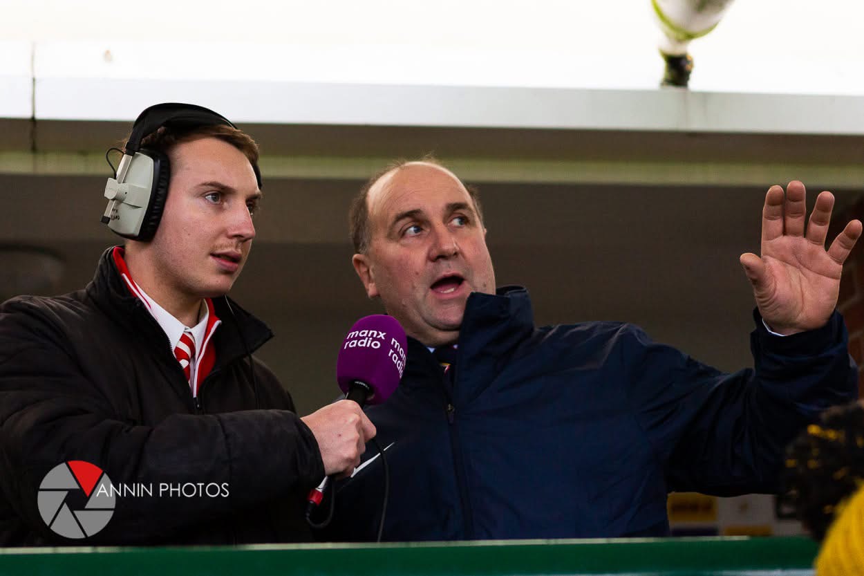 Chris Cave in the commentary booth